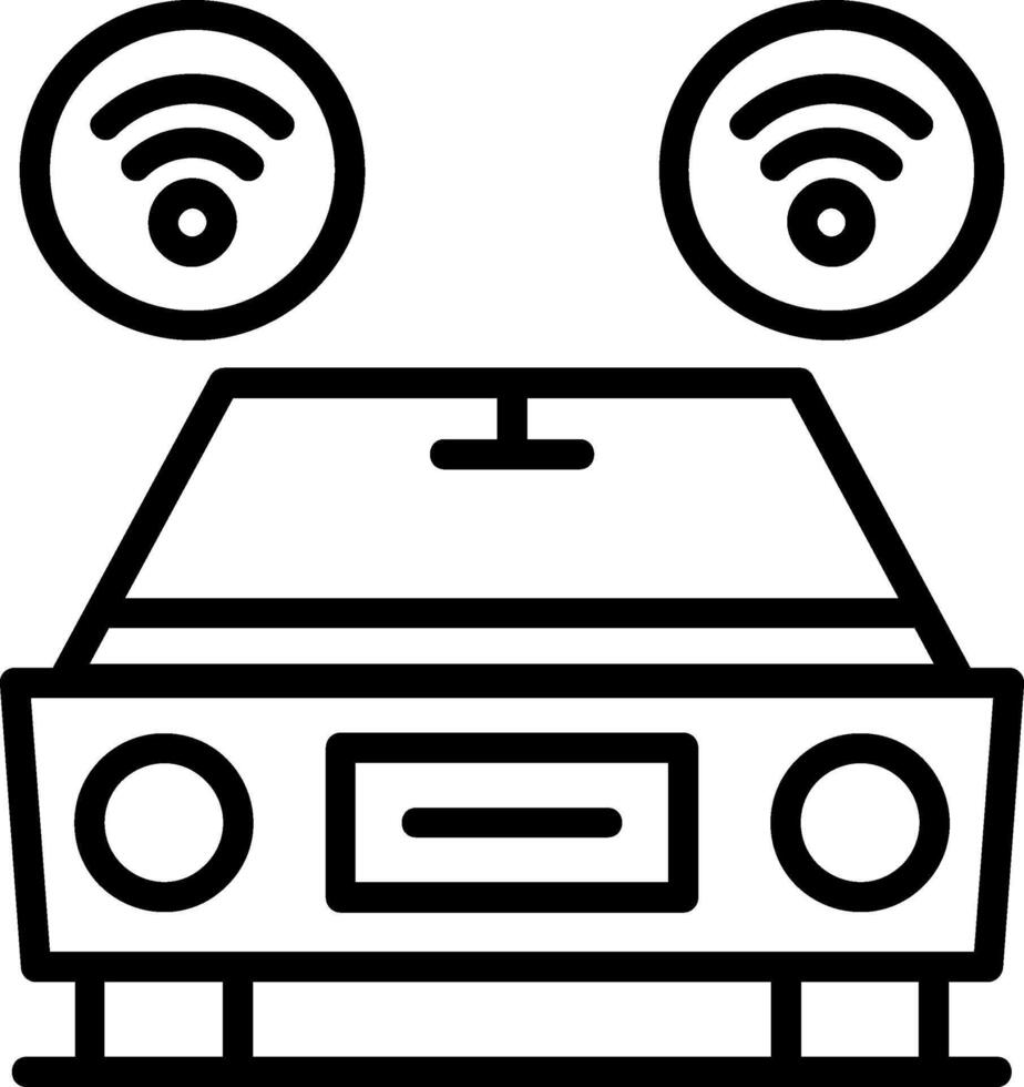 Connected Vehicle Line Icon vector