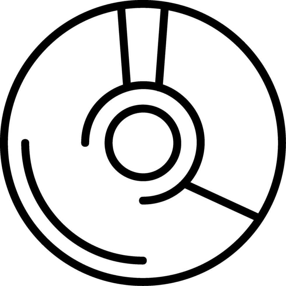 Blu Ray Line Icon vector