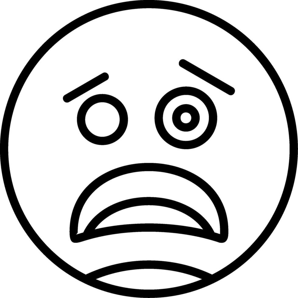 Unamused Face Line Icon vector