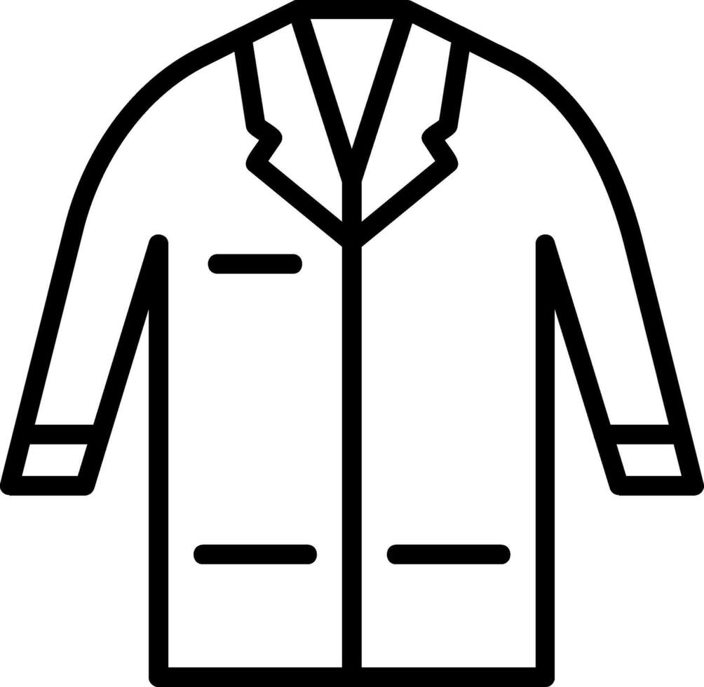 Doctor Coat Line Icon vector