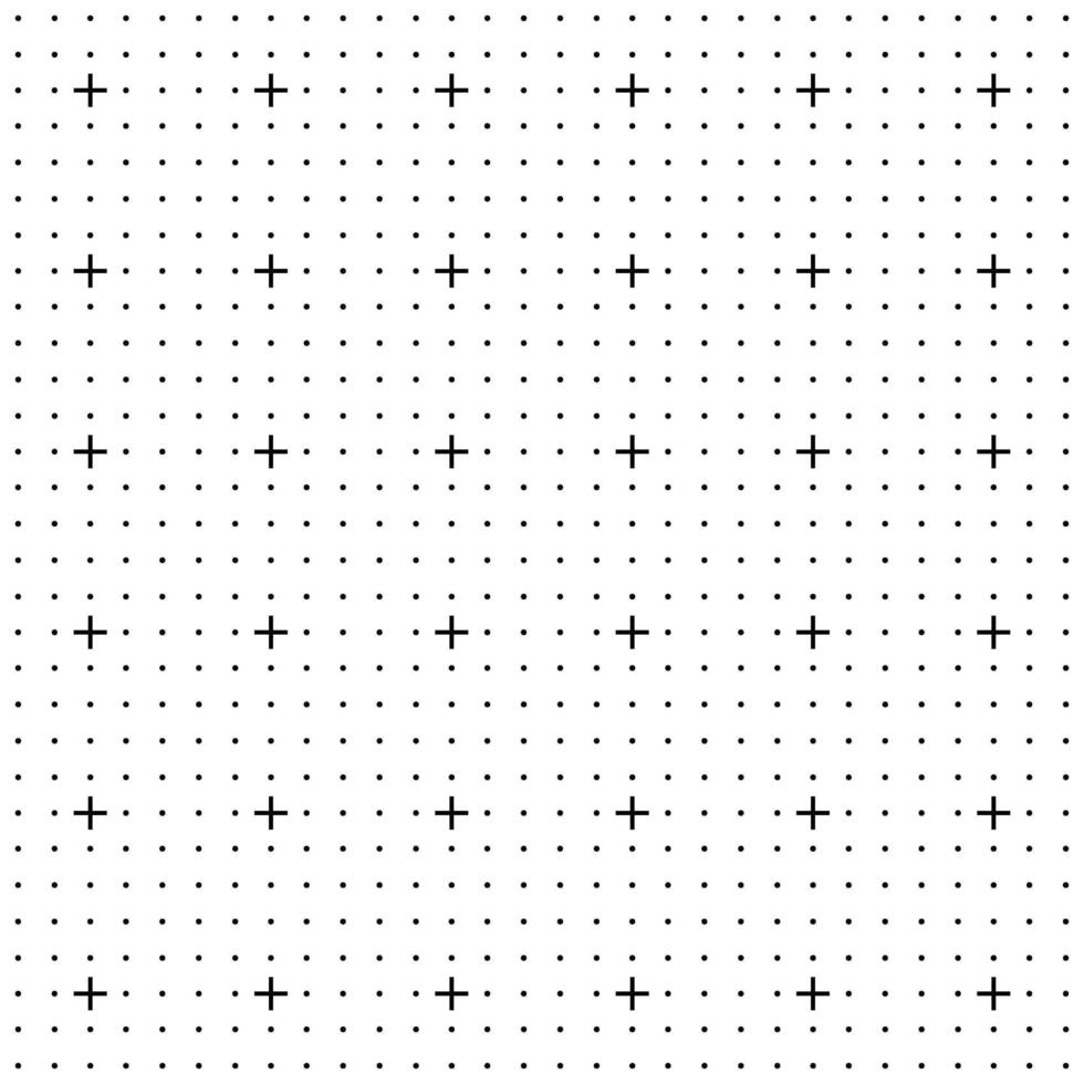 Cross and dots seamless geometric pattern background illustration vector