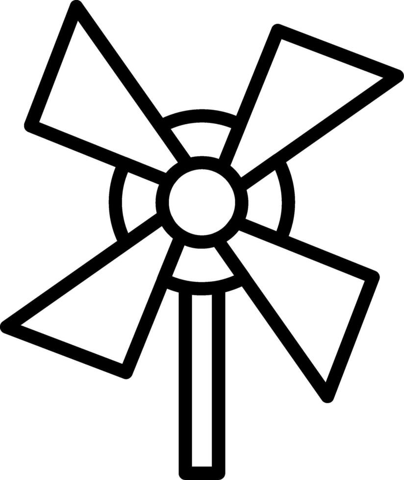 Pinwheel Line Icon vector