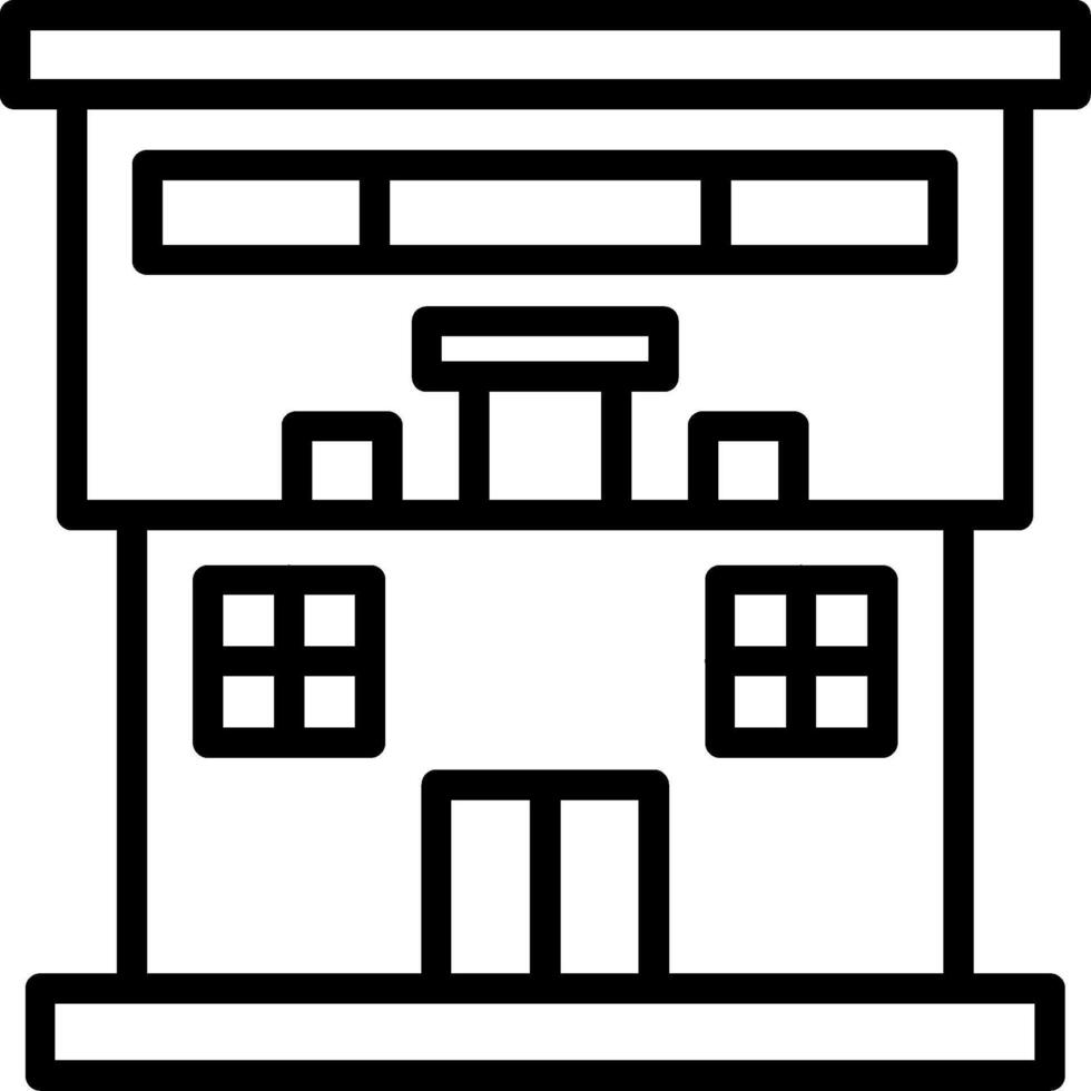 Dolls House Line Icon vector