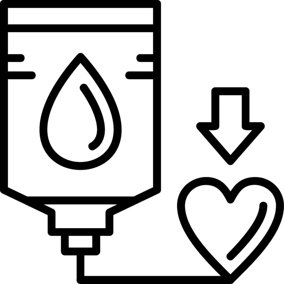 Blood Donation Line Icon vector