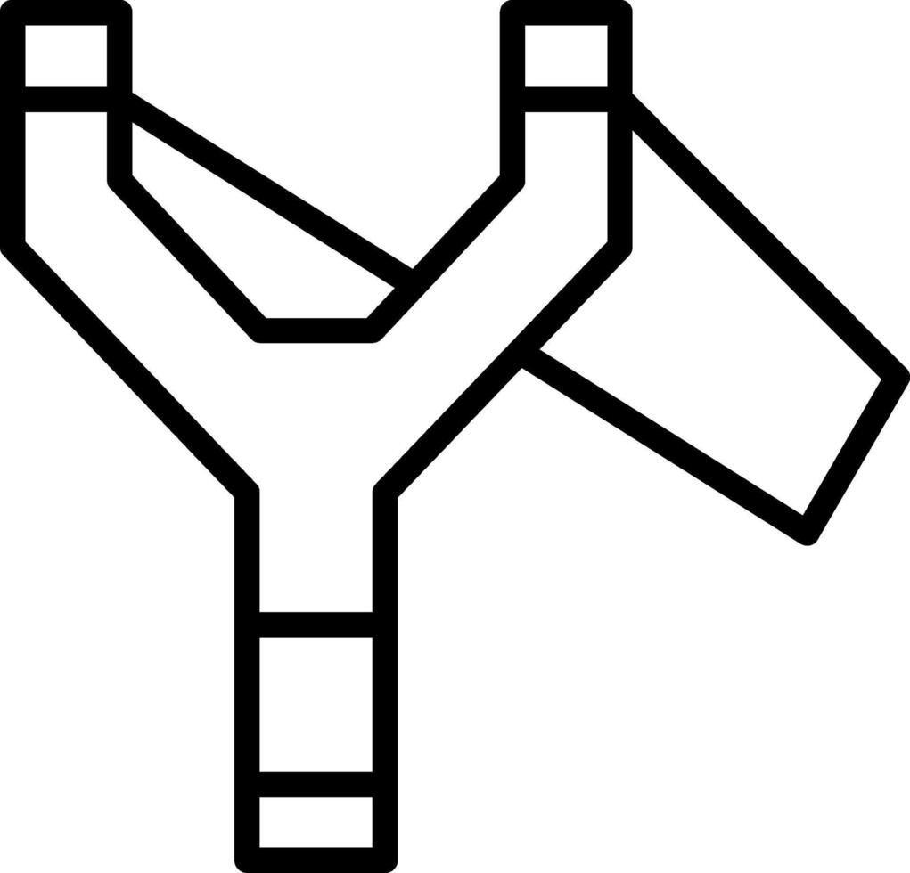 Slingshot Line Icon vector