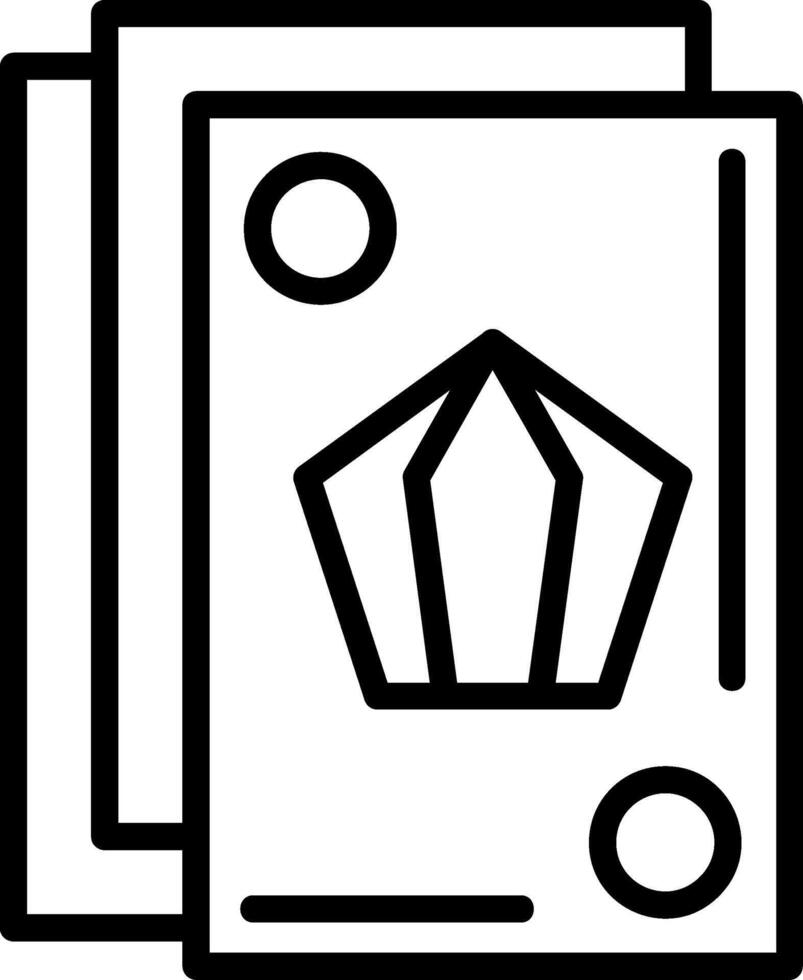 Playing Cards Line Icon vector