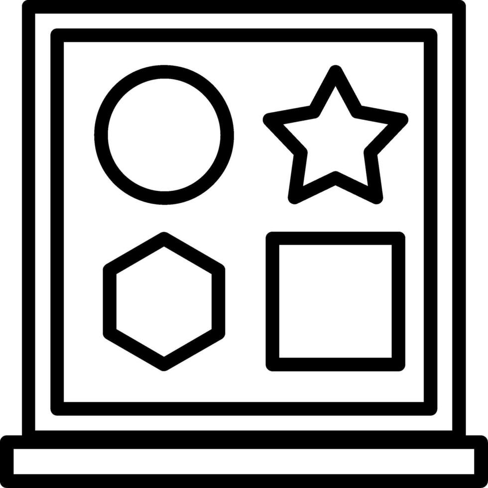 Shape Toy Line Icon vector