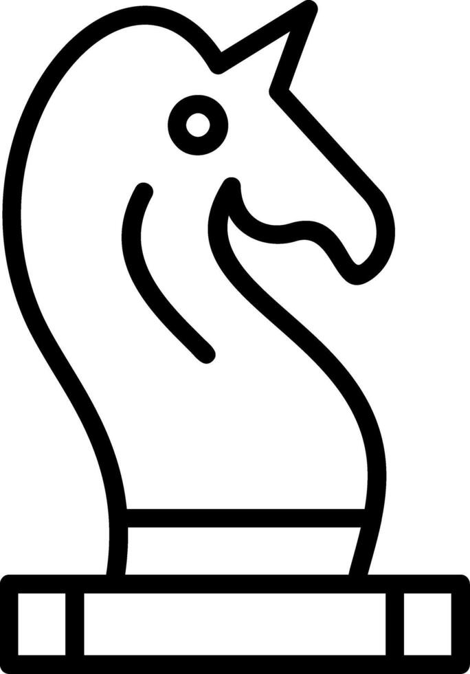 Knight Line Icon vector