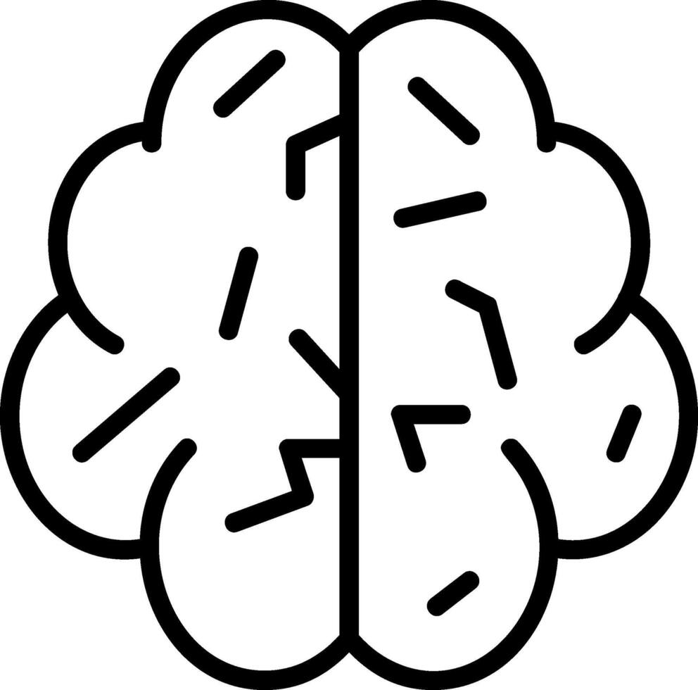 Brain Line Icon vector