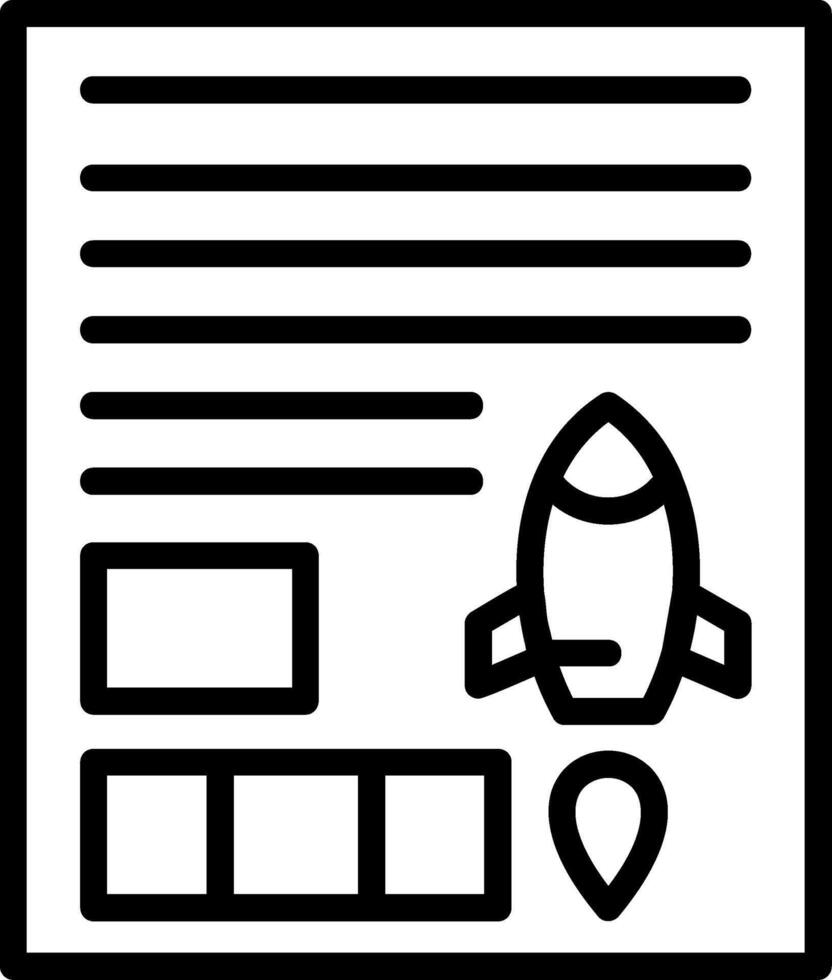 Project Launch Line Icon vector