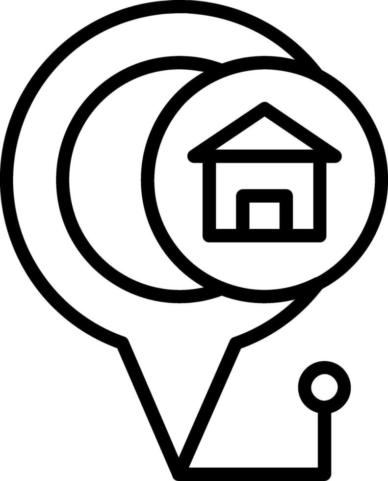 Home Destination Line Icon vector