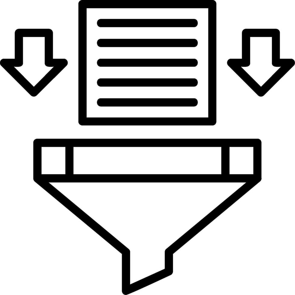 Data Filtering Icon vector