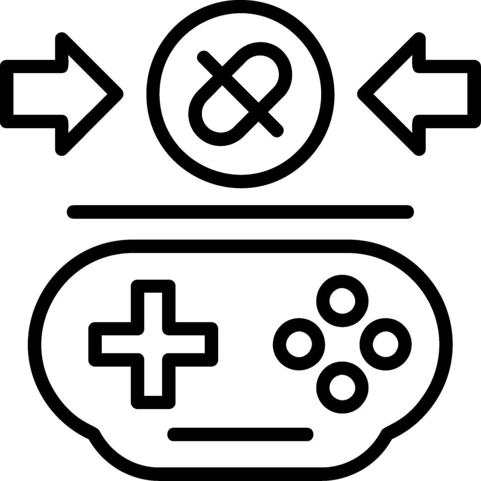 Game Disconnect Line Icon vector