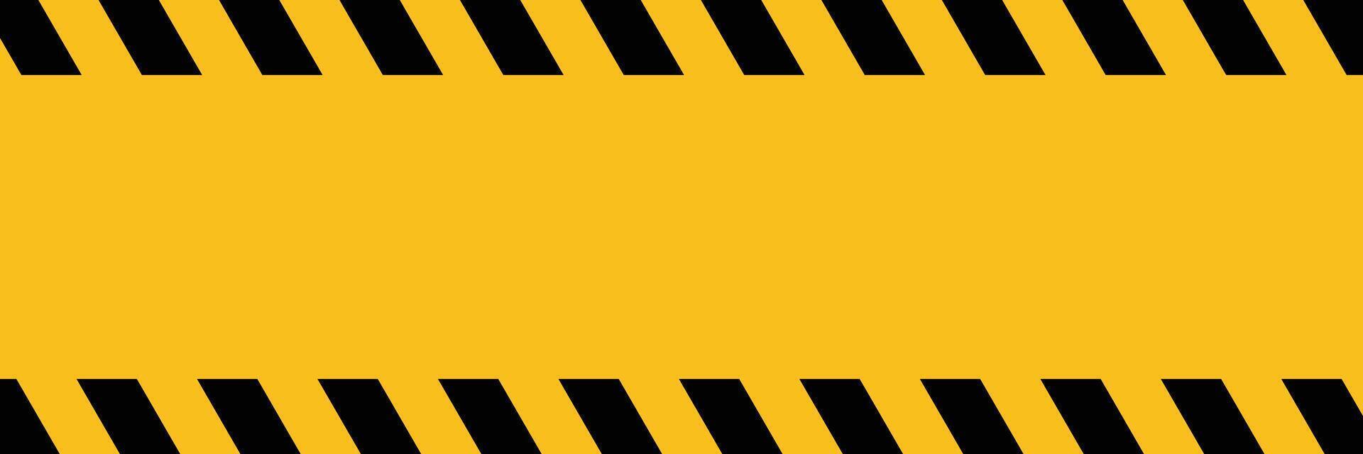 Warning frame diagonal stripes. Construction bordered yellow and black caution stripes. vector