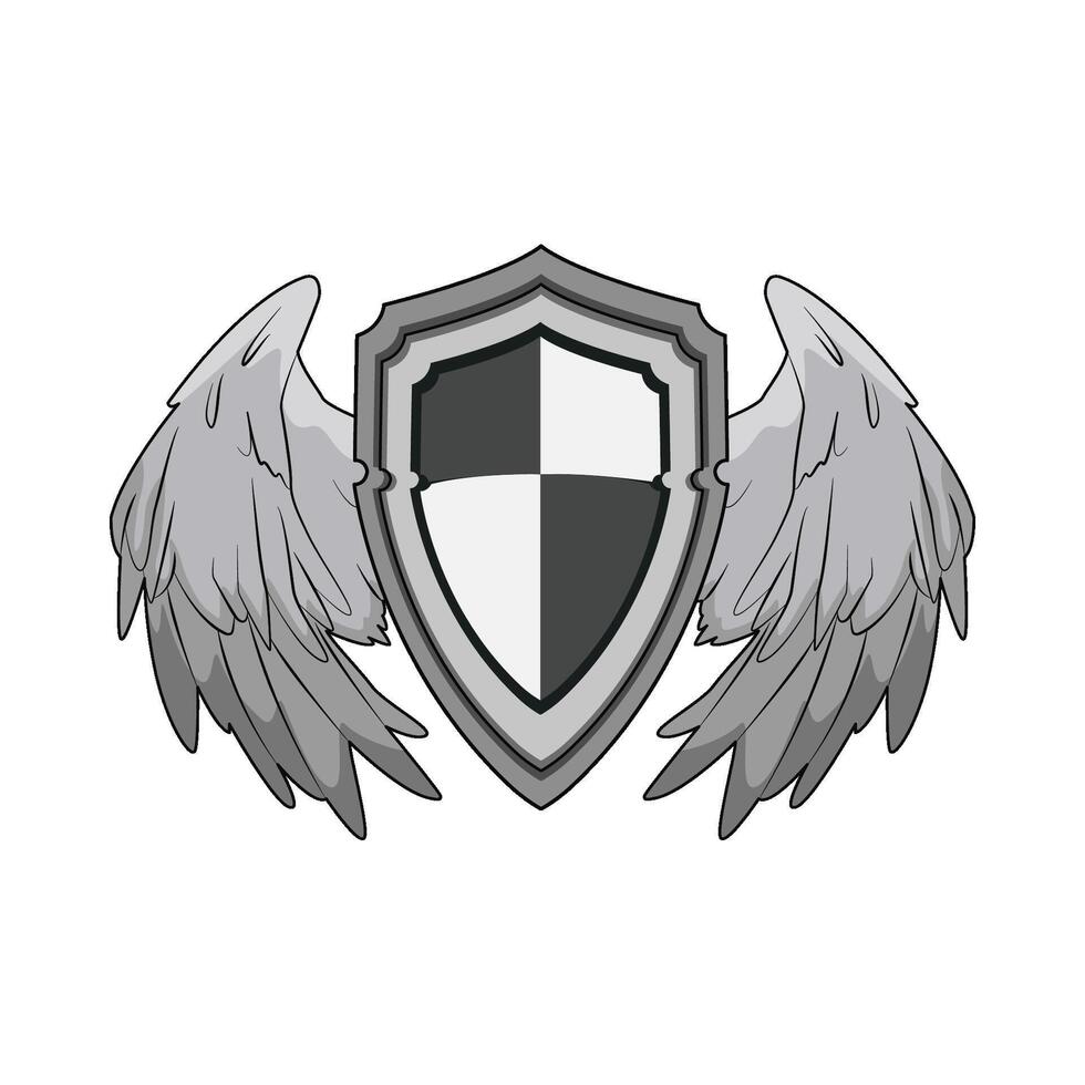 Elegant Shield and Wing vector