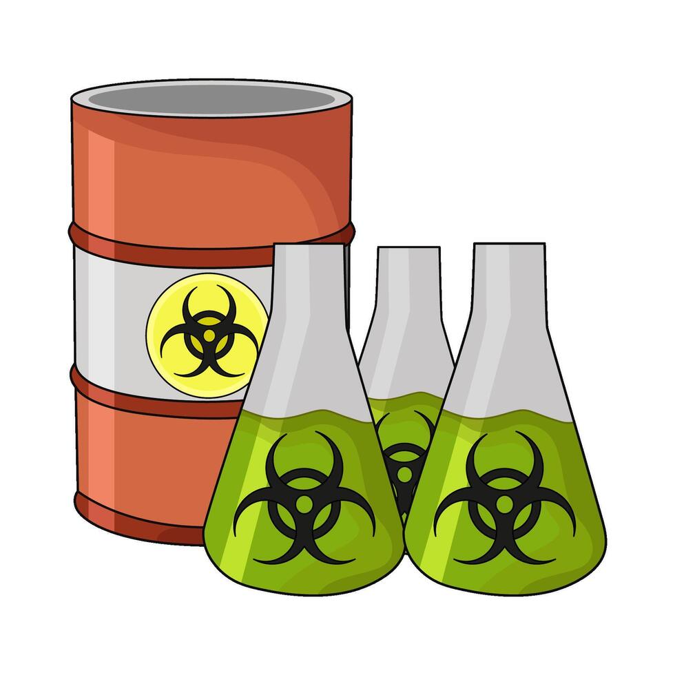 illustration of Nuclear Waste Container vector