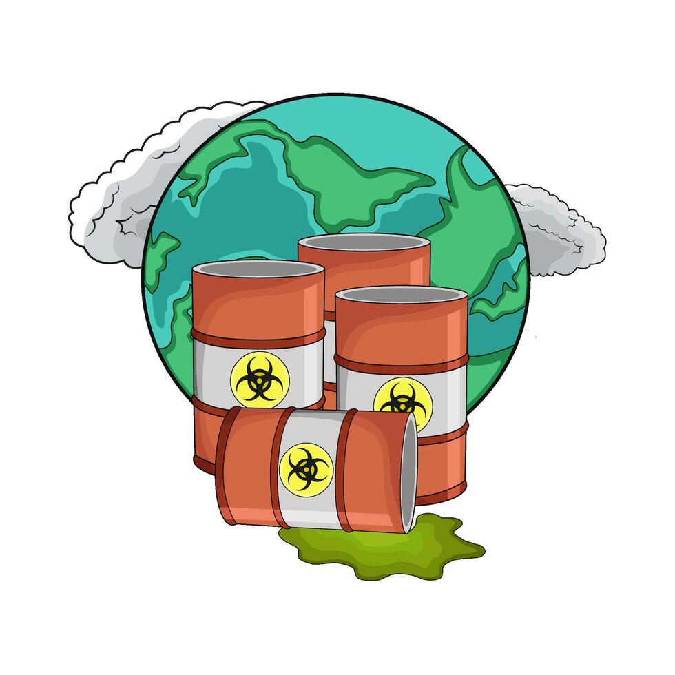Nuclear Waste Container illustration vector