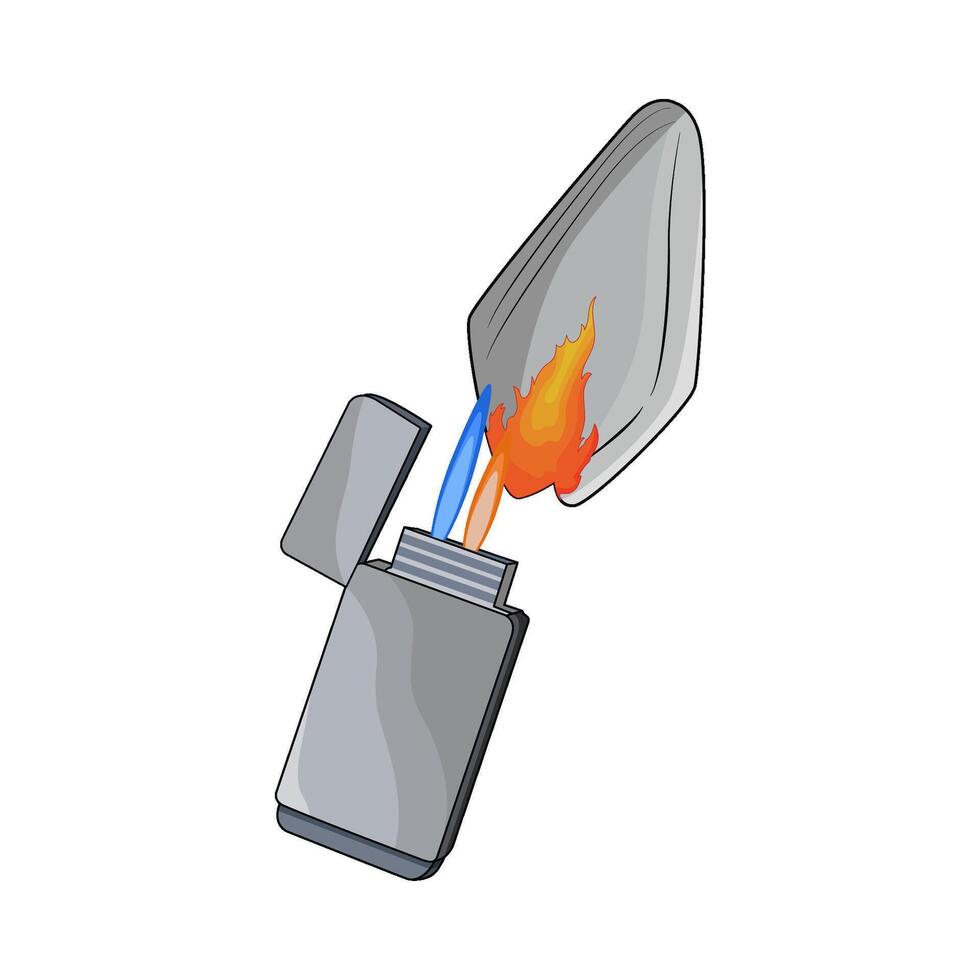 illustration of Flame from Gas Lighter vector