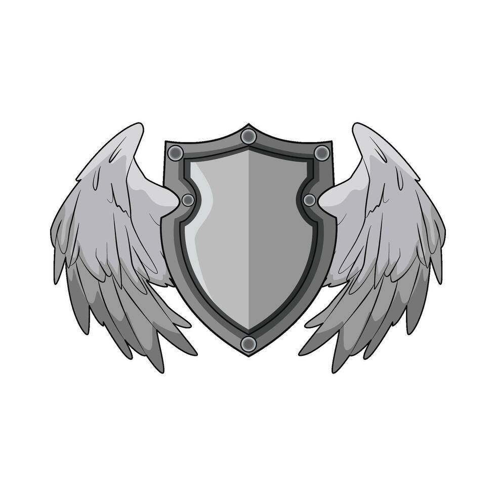 Wings Embracing a Classic Shield vector