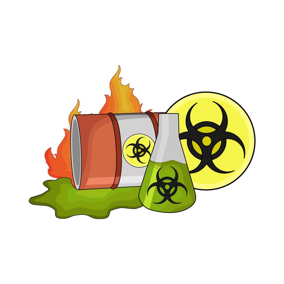 illustration of Hazard Nuclear Waste vector