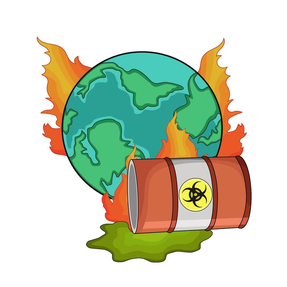 illustration of global Nuclear Explosion vector