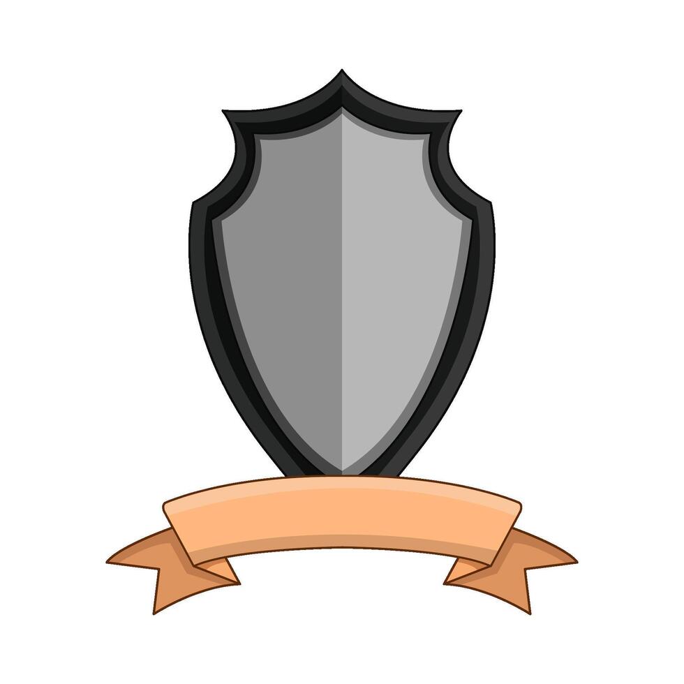 illustration of Shield Ribbon Emblem vector