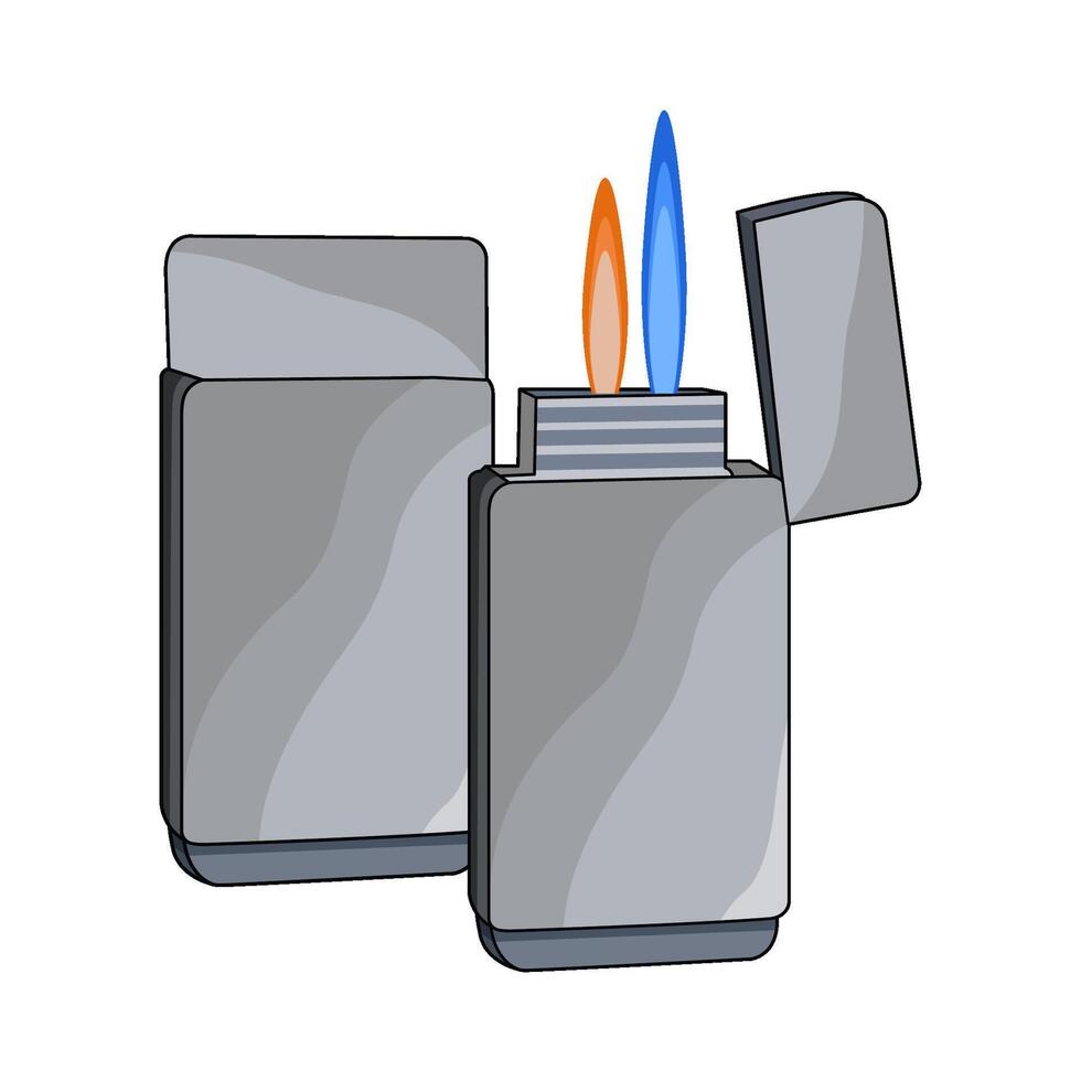 illustration of two gas lighters vector