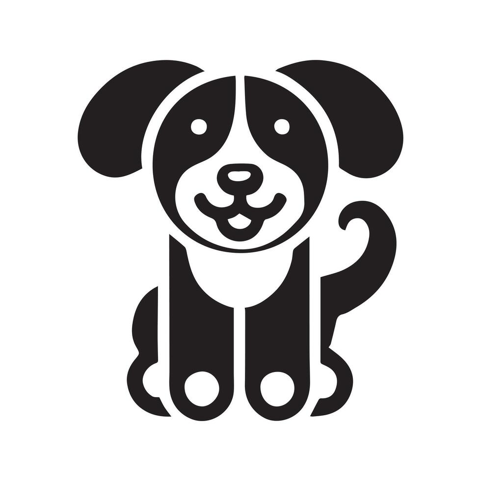 A cheerful, cartoon-style dog illustration, perfect for pet-related vector
