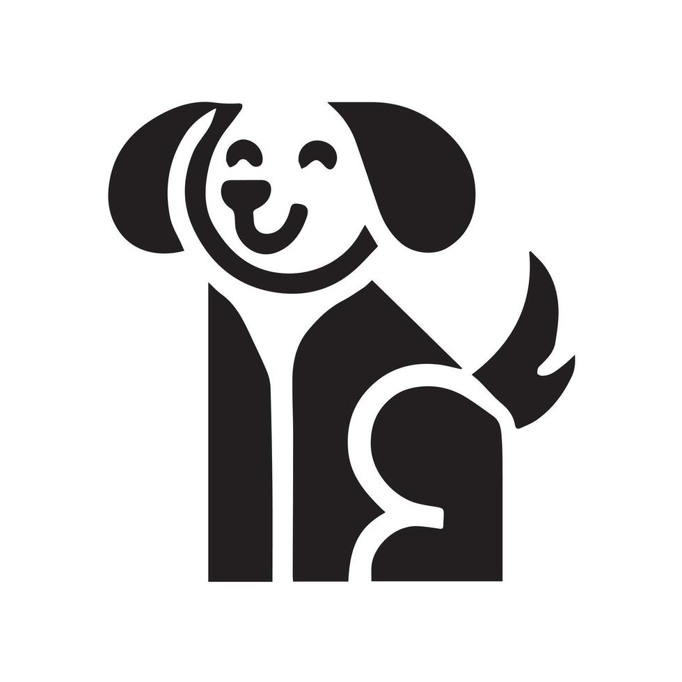 Cute dog graphic with decorative elements. vector