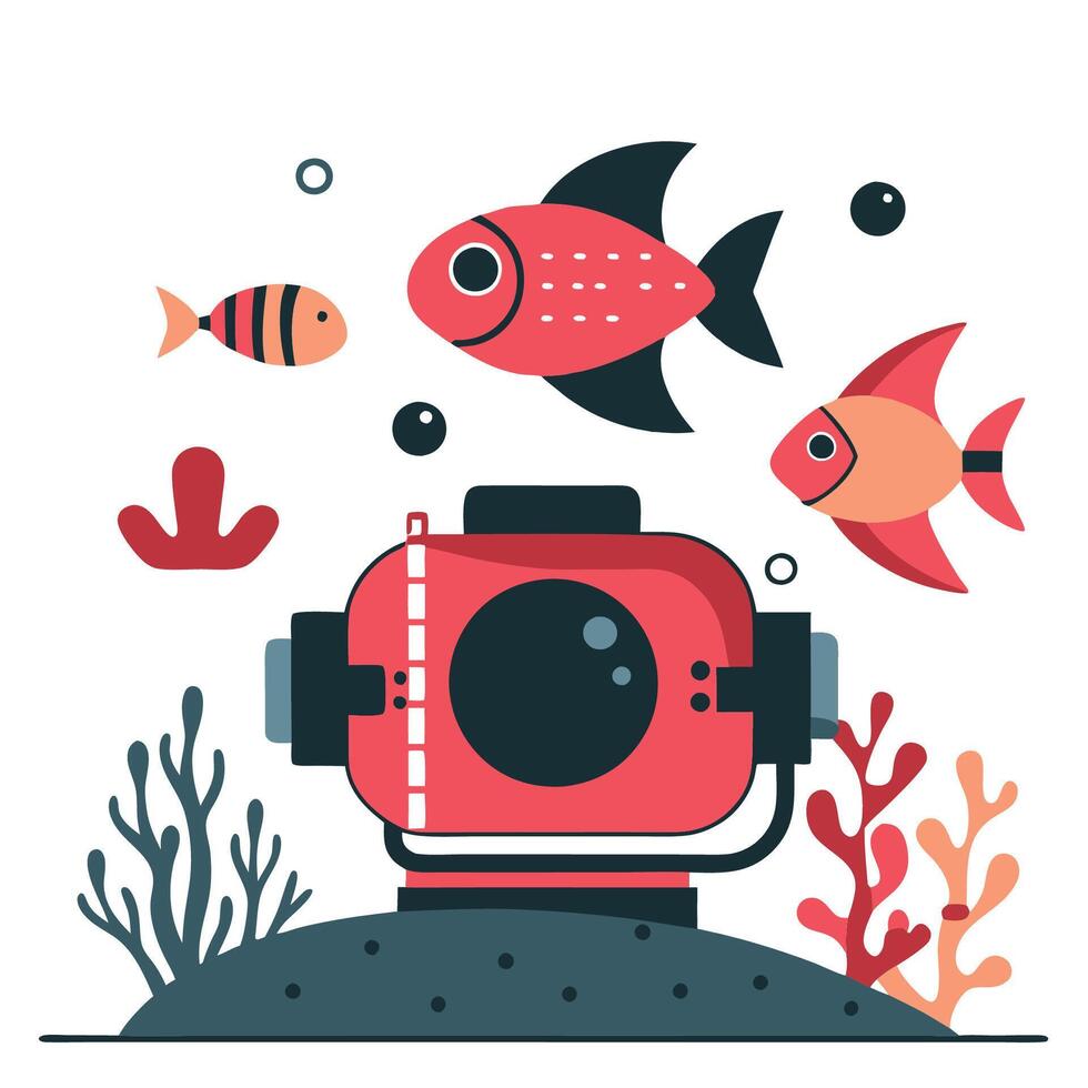 Explore the Enchanting Underwater World A Concept Illustration vector