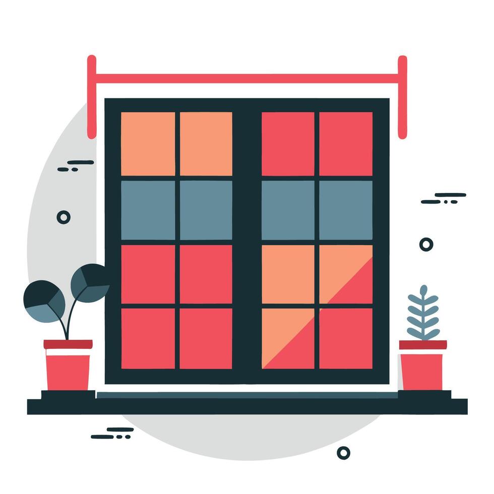 Illustrative Representation of the Concept of Windows in a Modern Computing System vector
