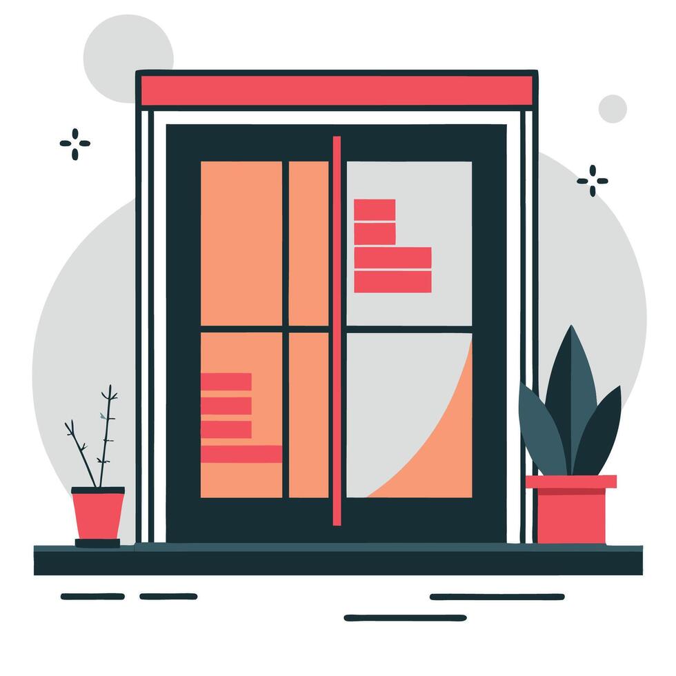 Illustrative Concept of Windows Operating System Design and Features vector