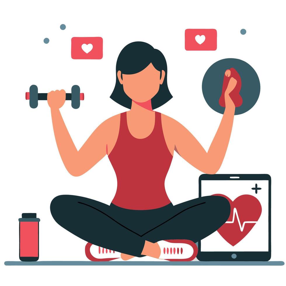 Fitness in the Digital Realm An Immersive Virtual Workout Experience vector