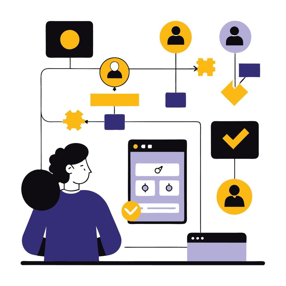 Comprehensive User Flow for Easy and Intuitive App Navigation vector