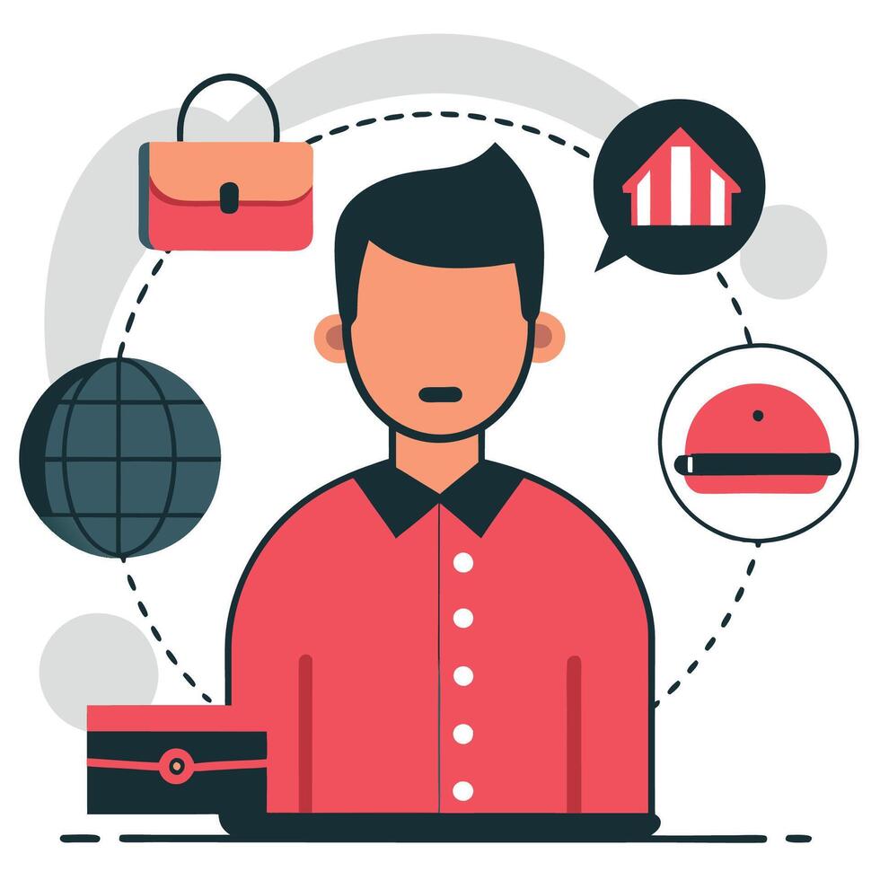 Conceptual Illustration of the Concept of Uploading Ideas and Concepts into a Virtual Realm vector