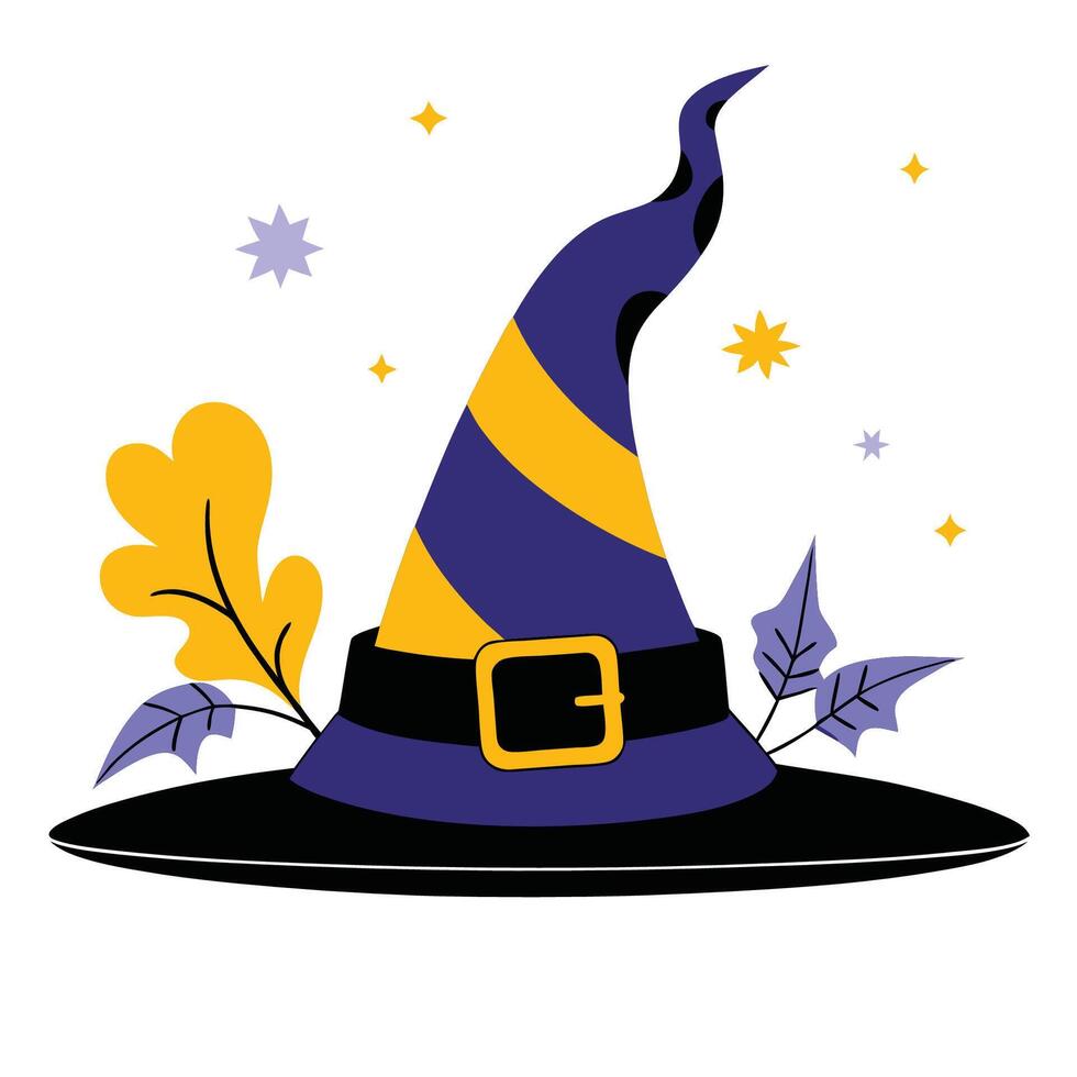 Creative Conceptual Illustration of a Beguiling Witch's Hat vector