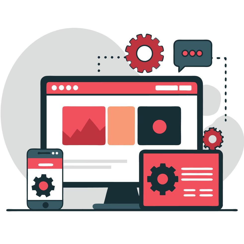 Visualizing the Blueprint of a Successful Website vector