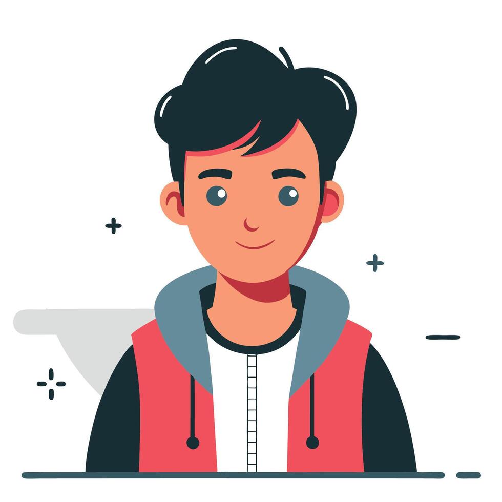 Confident Teenager Expressing Independence and Style vector