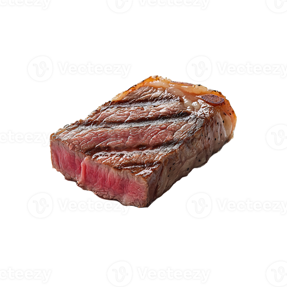 Seared Prime Rib Steak on Plate with Grill Marks png