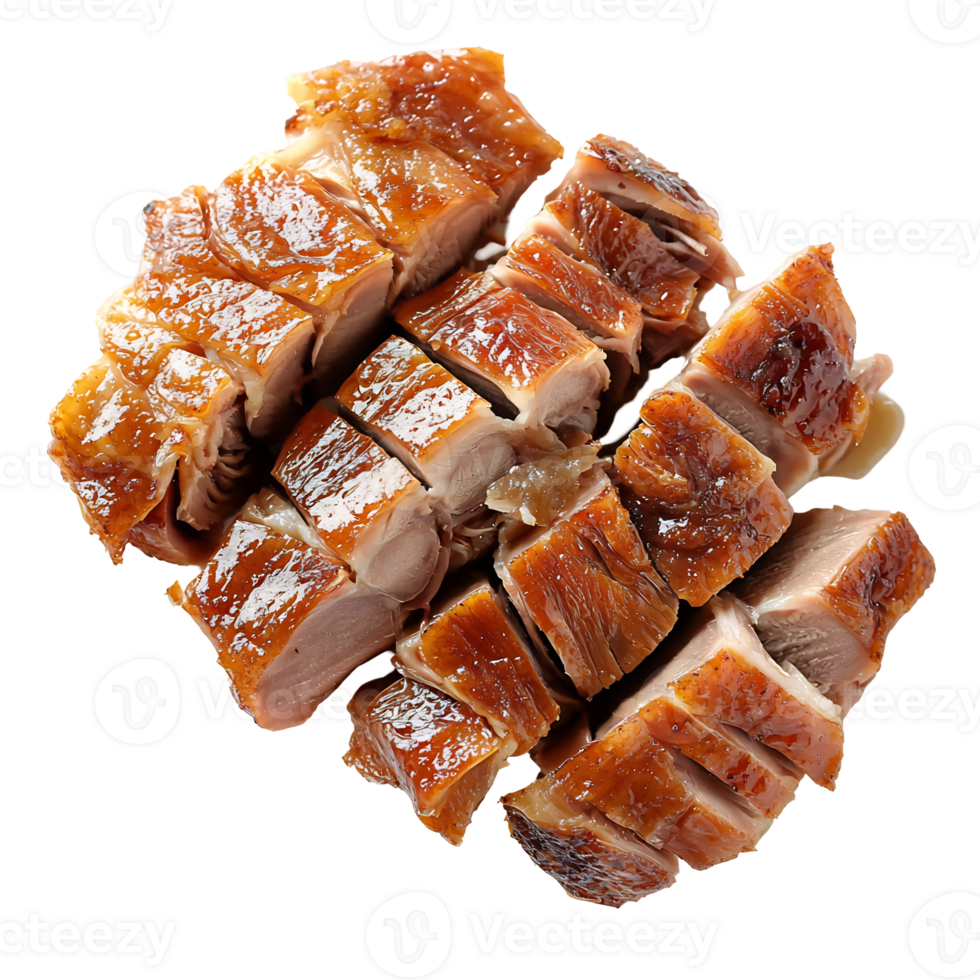 Mouthwatering Barbecue Pork Ribs Glazed in a Tangy and Flavorful Sauce Served on a Rustic Platter png