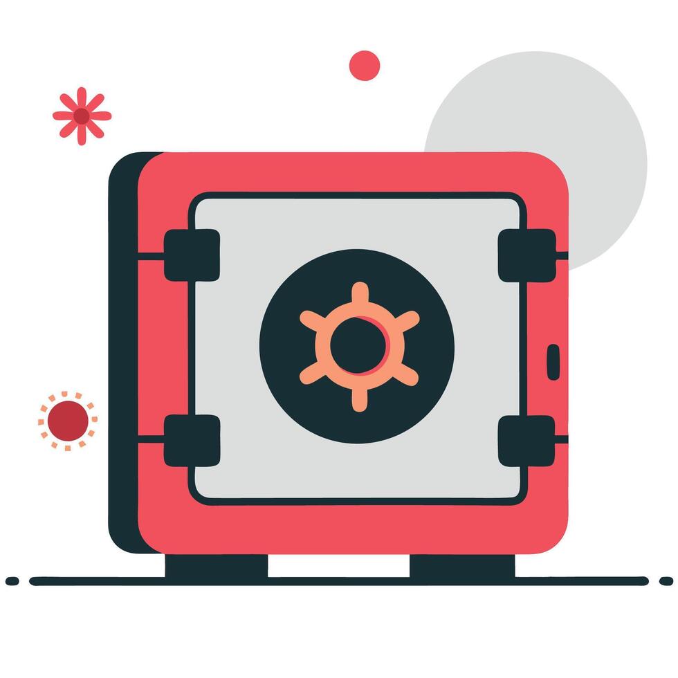Visualizing the Concept of a Secure and Accessible Data Vault vector