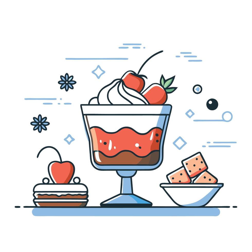 Artistic Illustration of a Delightful Tiramisu Concept vector