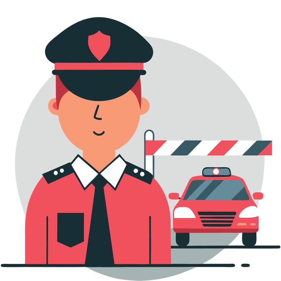 Depiction of Conceptual Traffic Fine Penalty Illustration vector