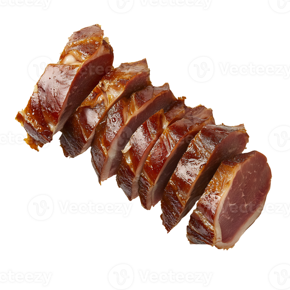 Delicious Grilled Meat Platter with Tender Slices of Pork Ribs and Beef Steak on Wooden Surface png