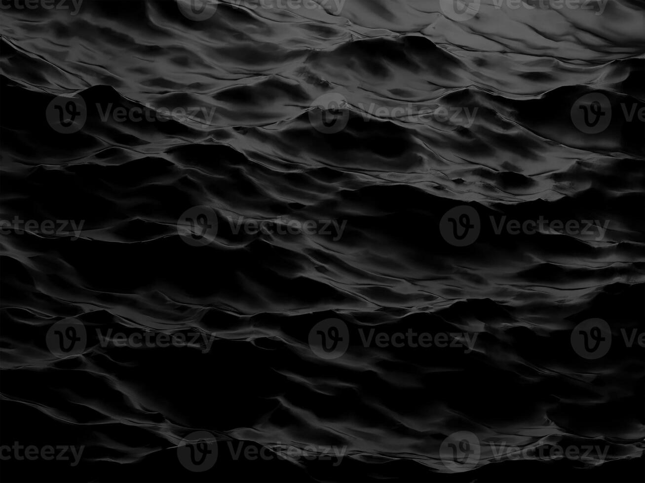 A black and white photo of waves on a black background