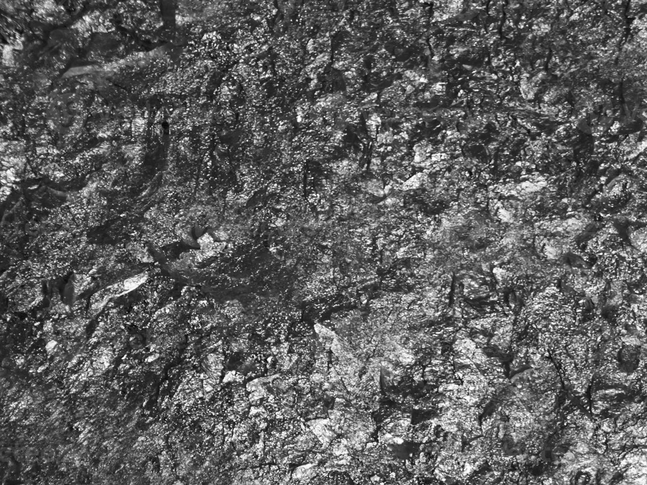 Black and white photo of a rock wall