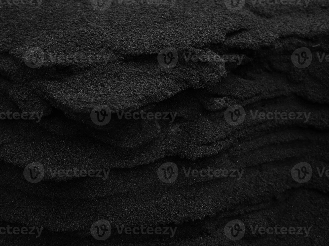 A pile of black wool on a table photo