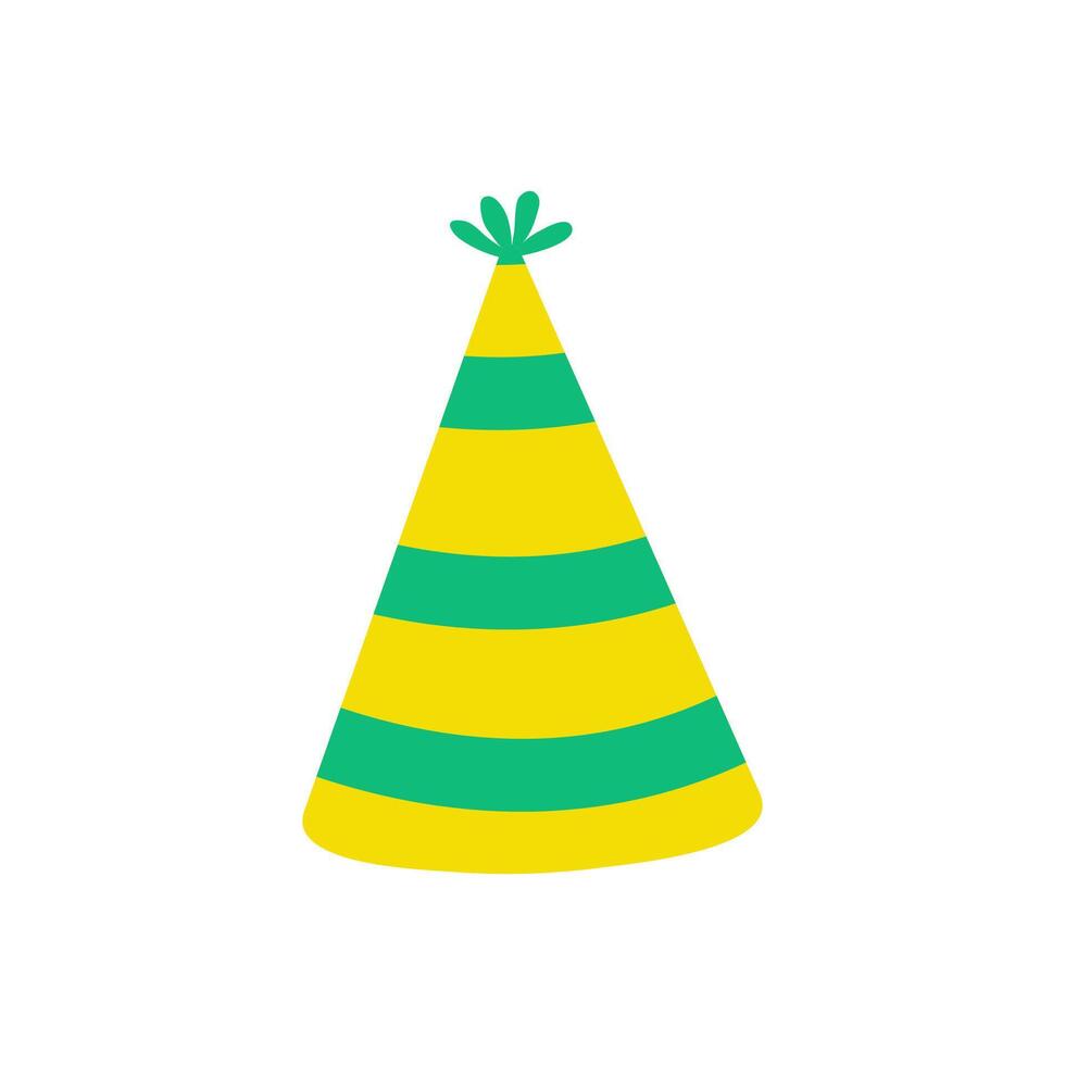 Colorful striped party hat ready for celebration during a festive event vector