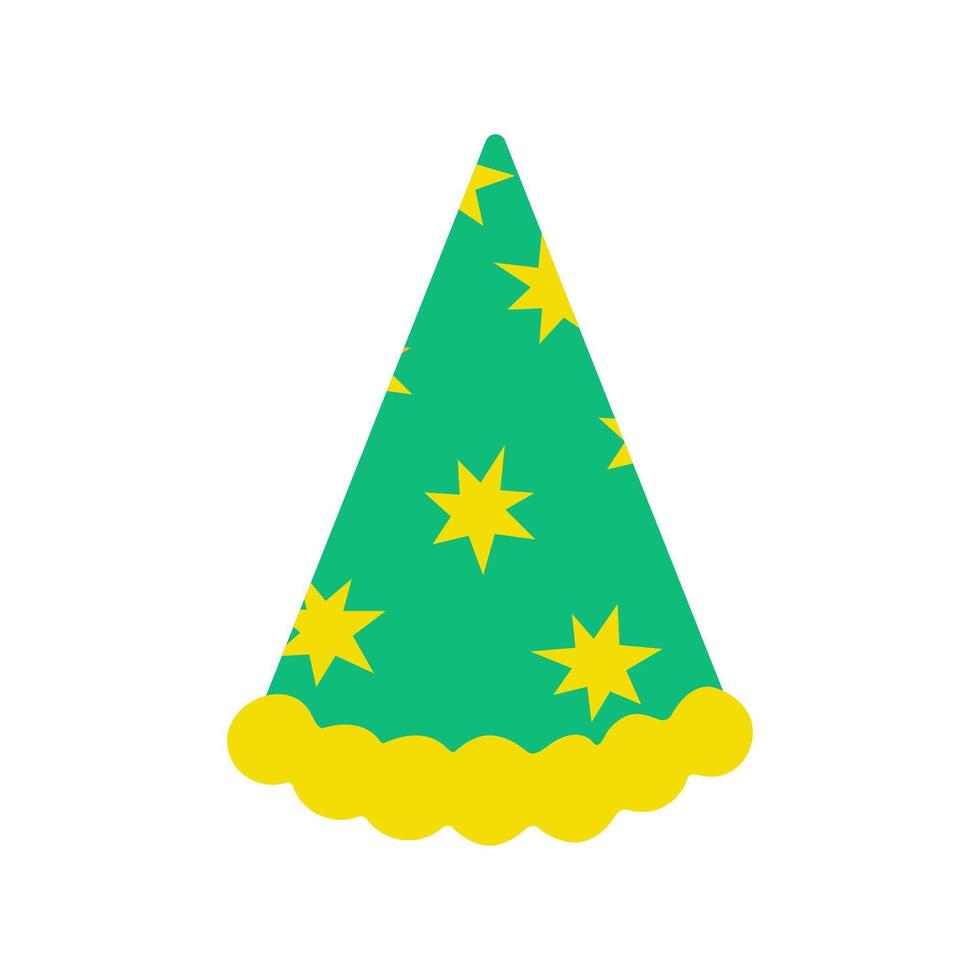 Colorful party hat with stars perfect for celebrations and festive events vector