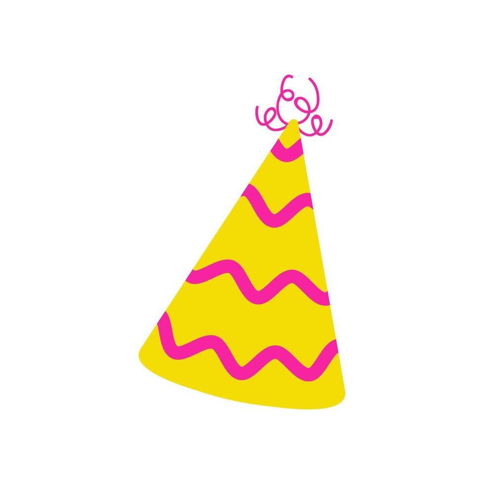 Colorful party hat with playful design for festive celebrations and gatherings vector